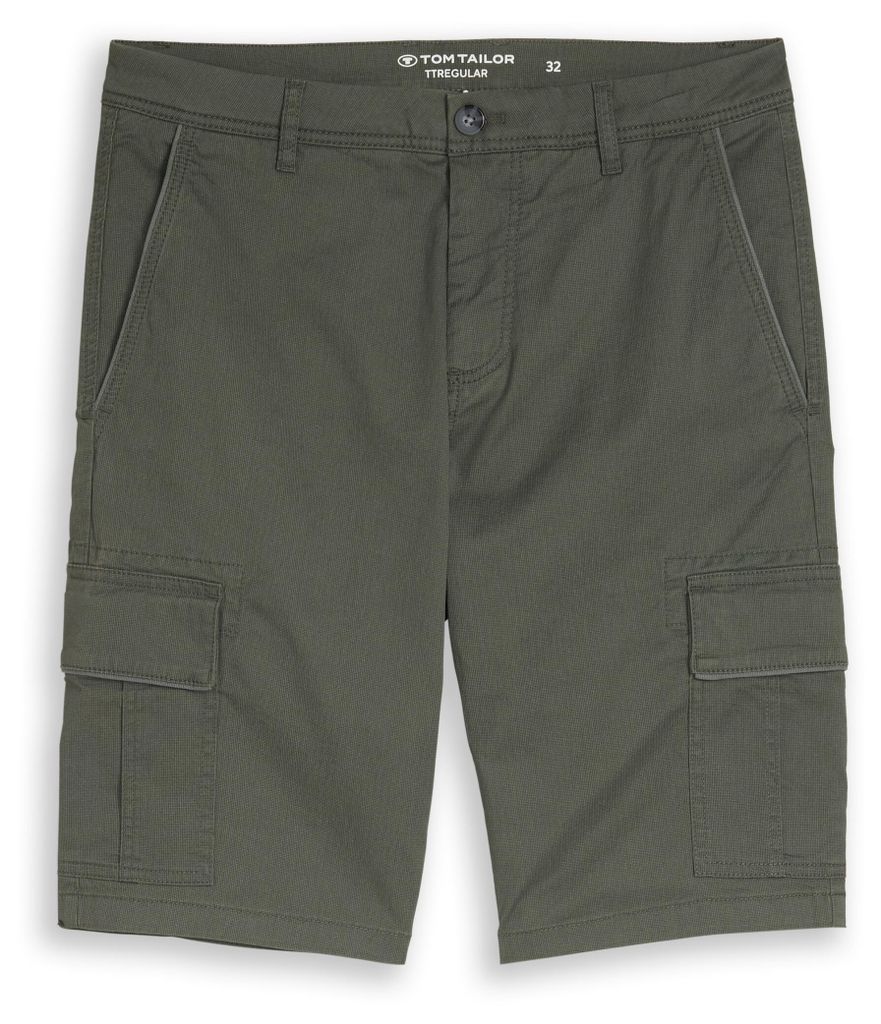 Tom Tailor TTSLIM Cargo Shorts aus gewebtem Baumwollstoff mit Stretch-Anteil