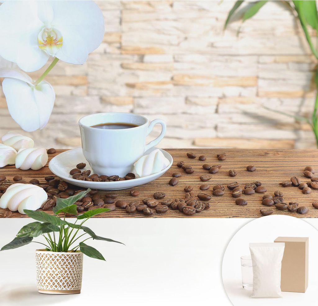 Fototapete - 152x104 cm - Tapete - Wandtapete - Wandbilder - Dekofolie - Tapete Folie - Wand - Dekoration - Wohnzimmer - Florale Entspannung