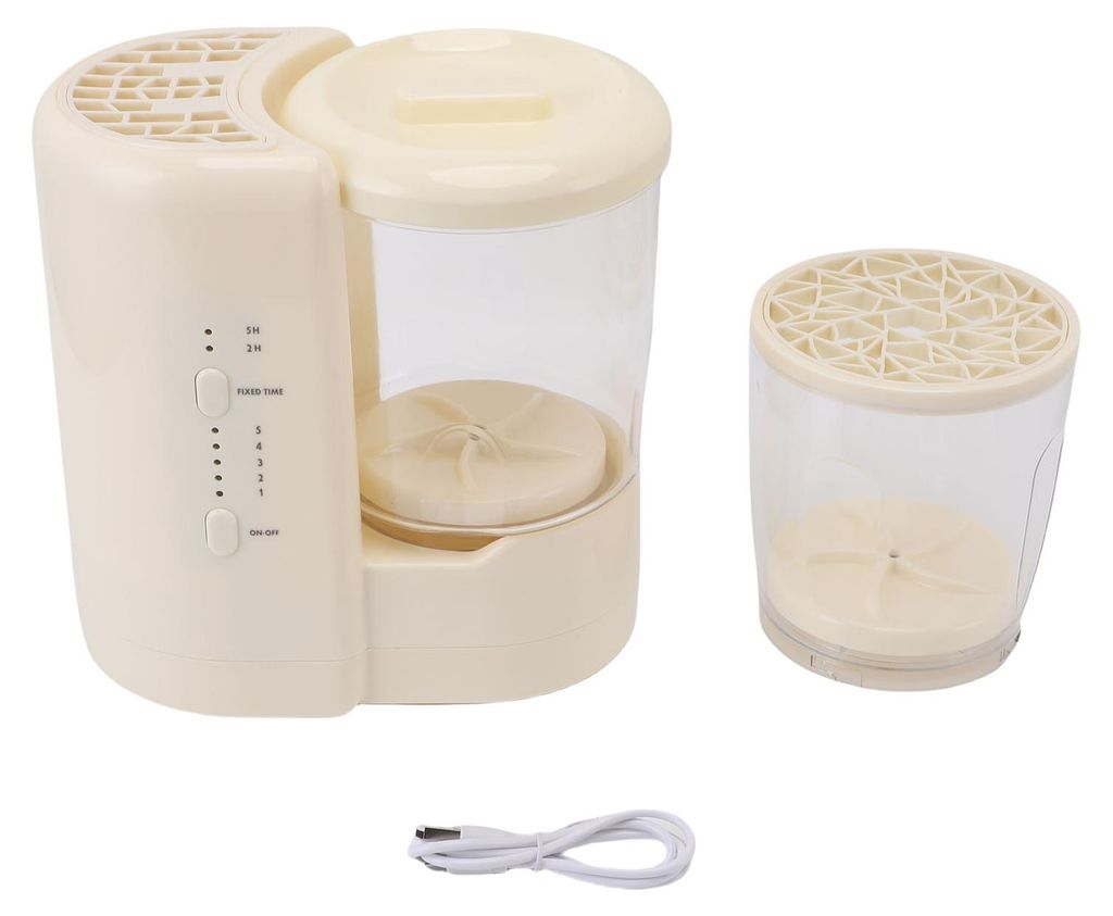 2-in-1-Multifunktions-Unterwäsche-Waschmaschine, automatischer kosmetischer Make-up-Pinselreiniger für Zuhause, Wohnung, Wohnheim, Reisen, Beige