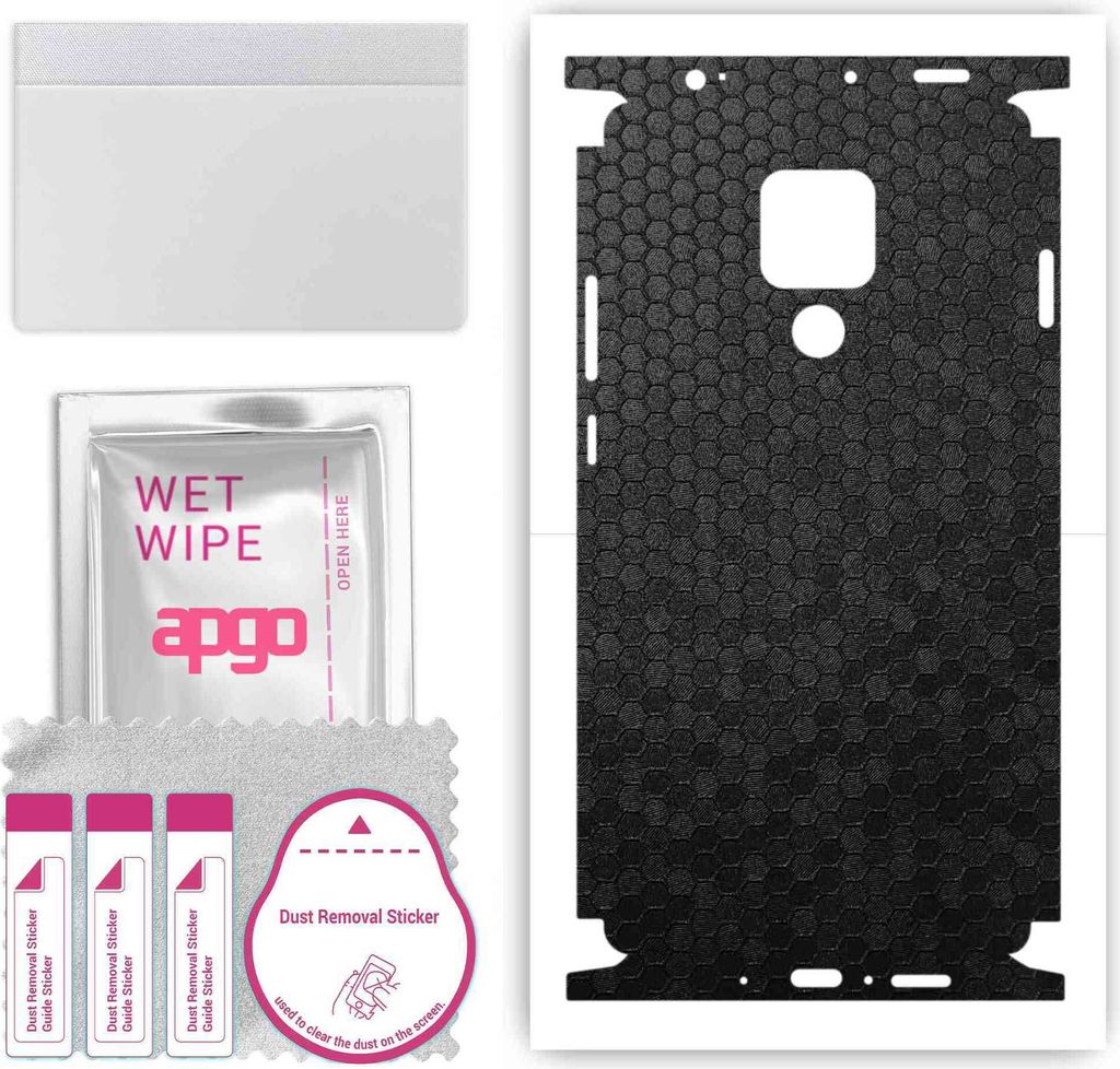 apgo Rückseite + Seiten Schutzfolie, Skin, kompatibel mit Huawei Mate 20 X, Hinten Displayschutzfolie aus Vinylfolie, kratzfest, einfache Montage ...