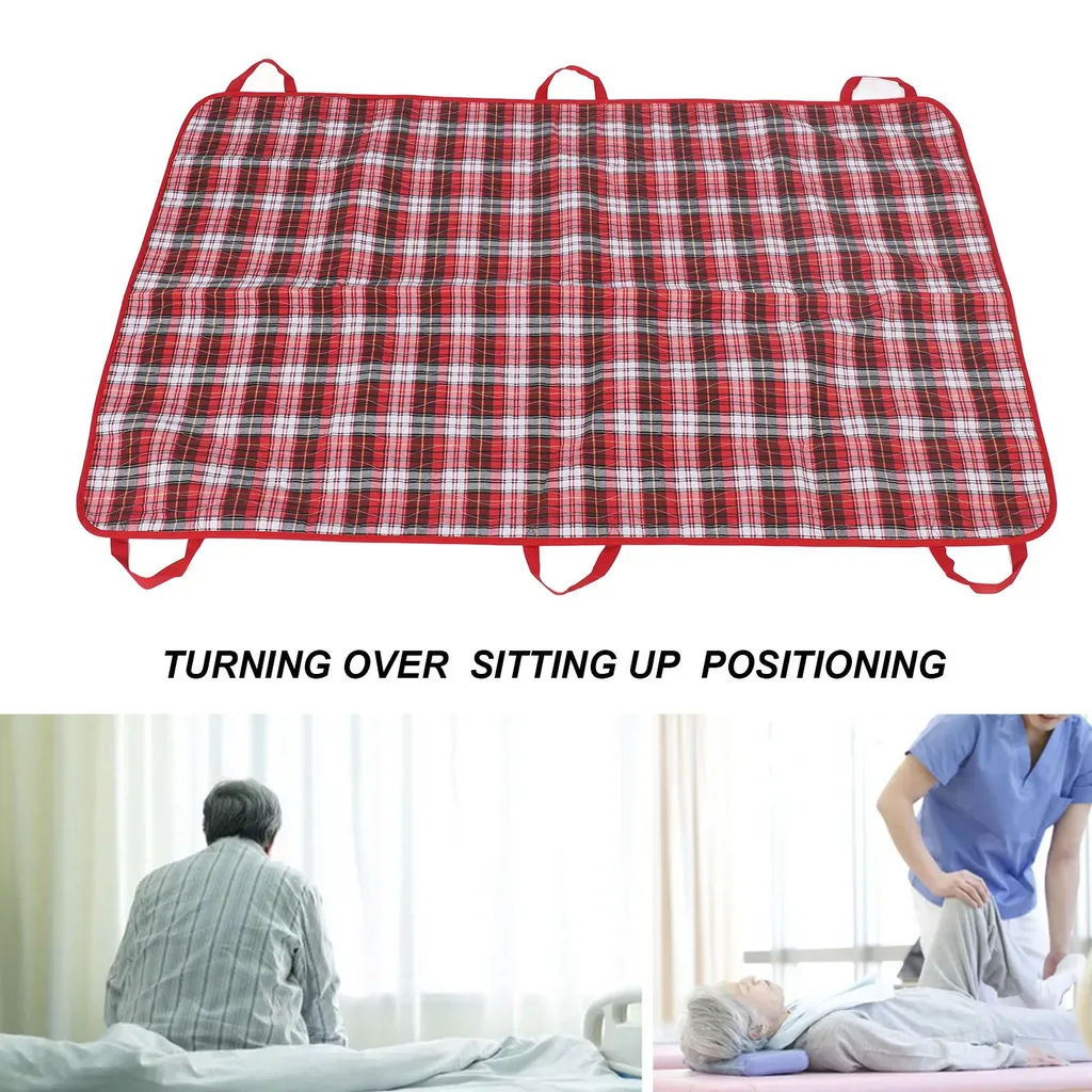 Alèse de transfert réutilisable rouge 90x150 cm avec poignées solides - 17
