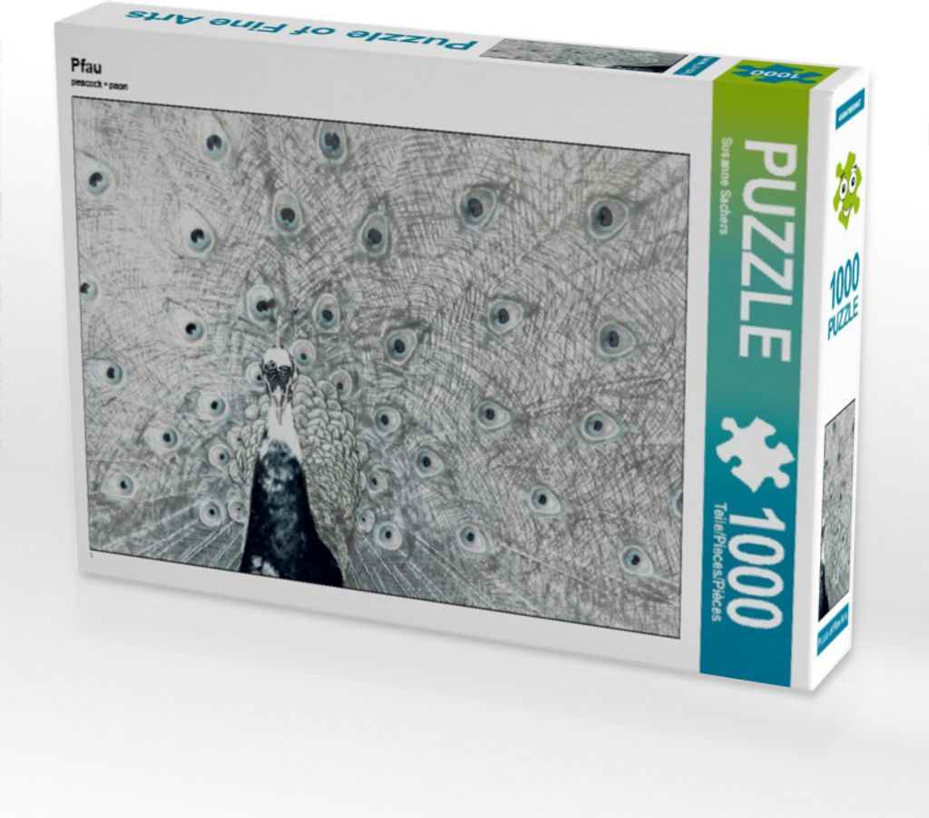CALVENDO Puzzle Pfau 1000 Teile Puzzle quer | 1000 Teile Lege-Größe 64x48cm Foto-Puzzle für glückliche Stunden