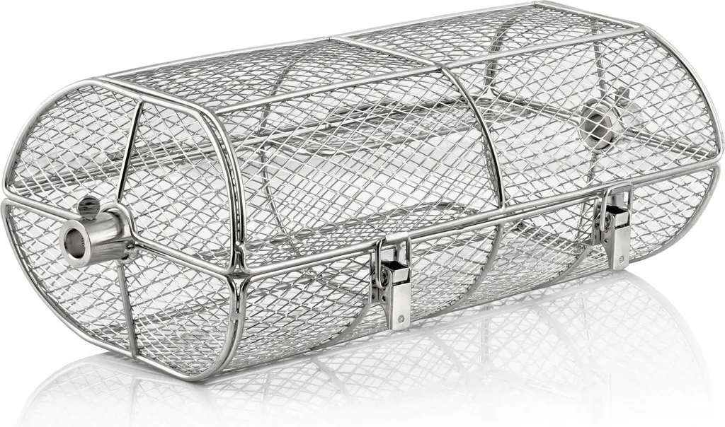 Panier de Gril pour Légumes et Frites au Barbecue, Rôtissoire Inox Ronde