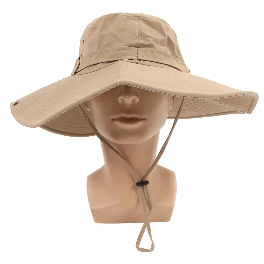 Cappello da Pescatore UPF 50+ Kaki: Protezione Solare e Pioggia Outdoor - 4