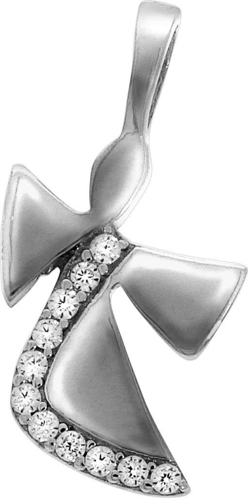 F Anhänger 925/- Sterling Silber 2,0cm weiß Zirkonia 025240057
