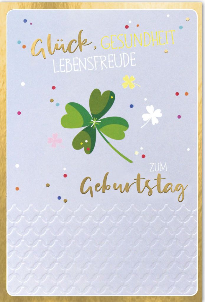 Geburtstag - Glückwunschkarte im Format 11,5 x 17 cm mit Umschlag