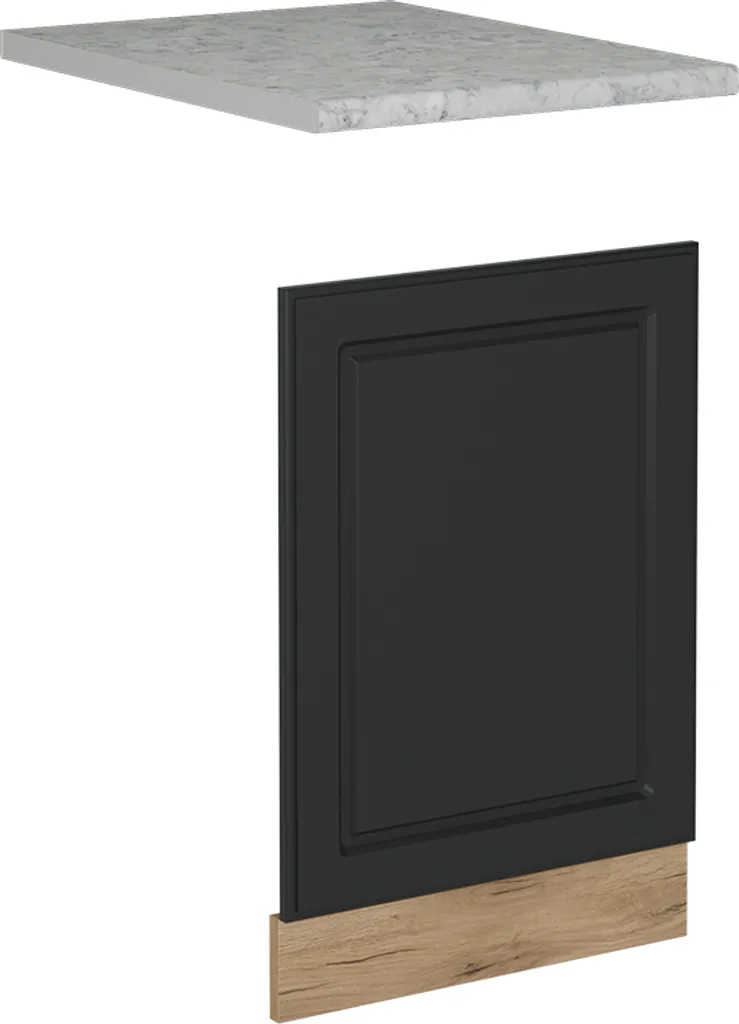 Vicco Pannello frontale per lavastoviglie R-Line, 45 cm , PL Marmo, Antracite casa di campagna/Quercia dorata