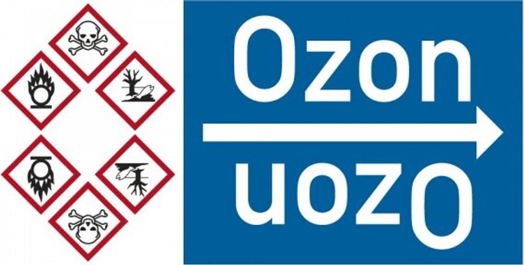 Dreifke Rohrleitungsband Ozon, DIN 2403, ab Ø 15mm, blau/weiß, 33m/Rolle