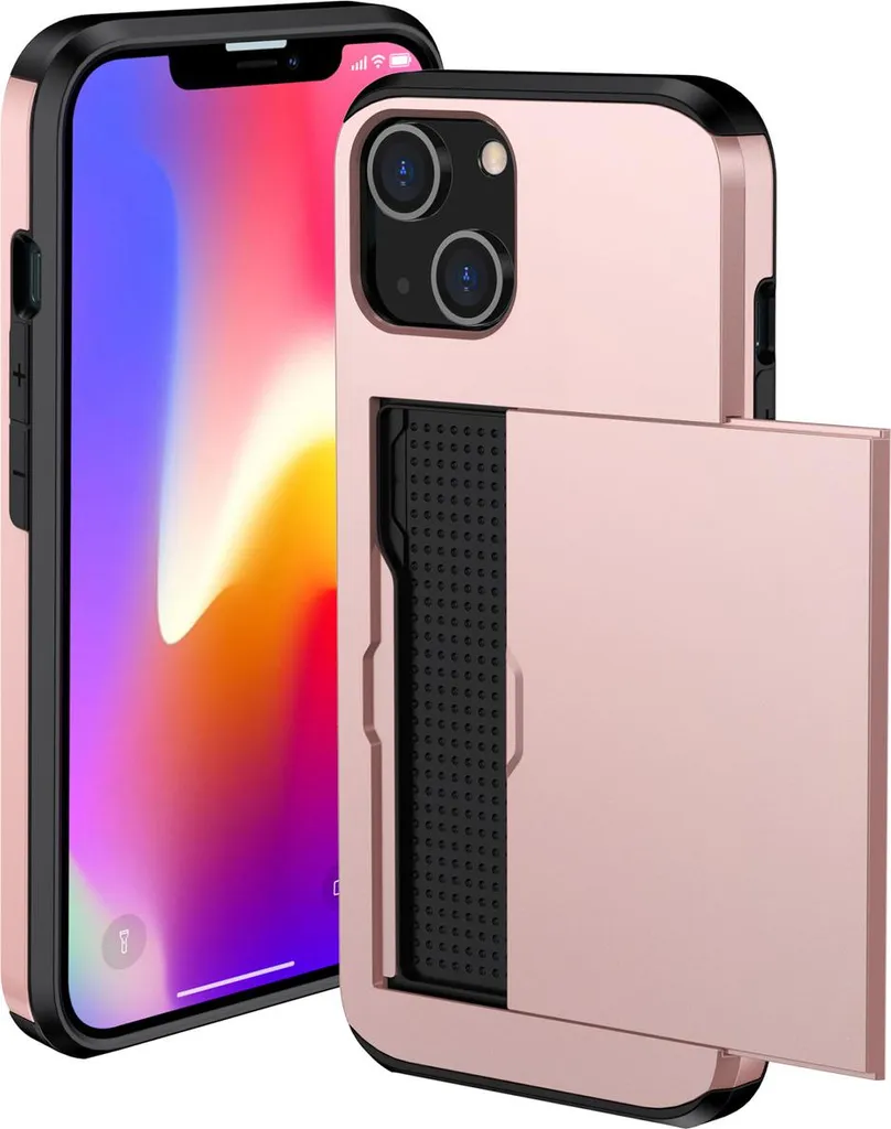 Custodia imoshion per iPhone 14 Oro Rosa con Vano Carte Robusta
