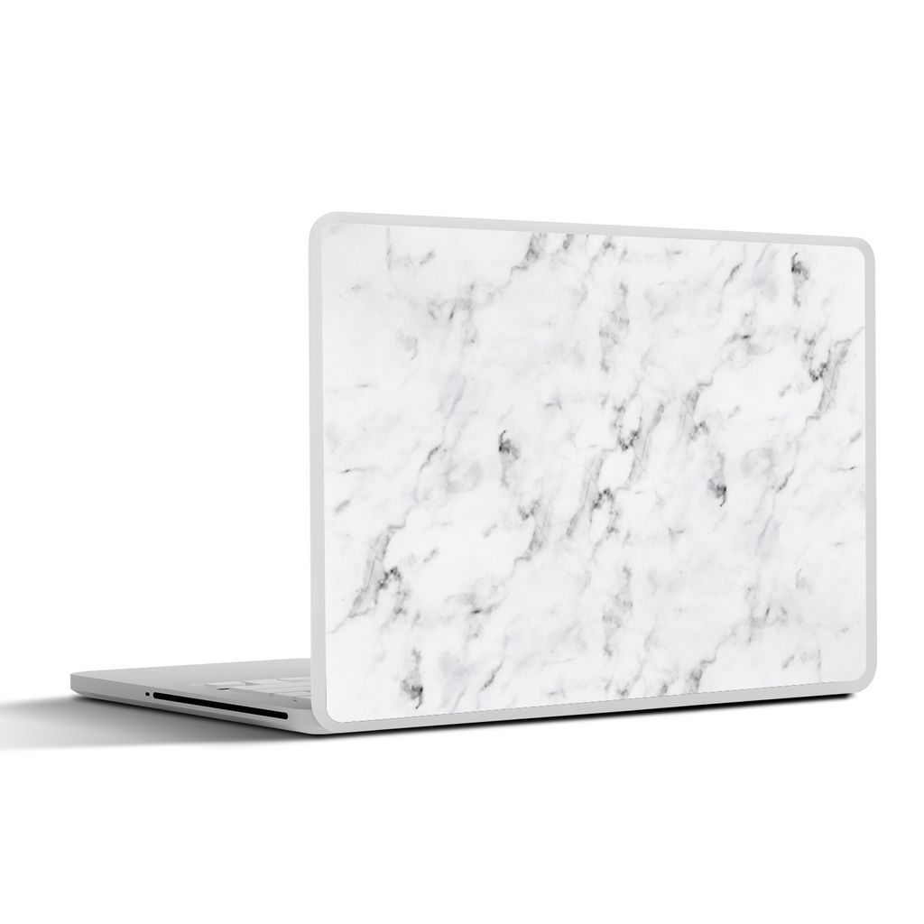 MuchoWow Laptop Aufkleber Sticker Cover Marmor - Luxus - Weiß - Grau - Marmoroptik 32.5x23.5 cm - Sticker für Laptop - Selbstklebend