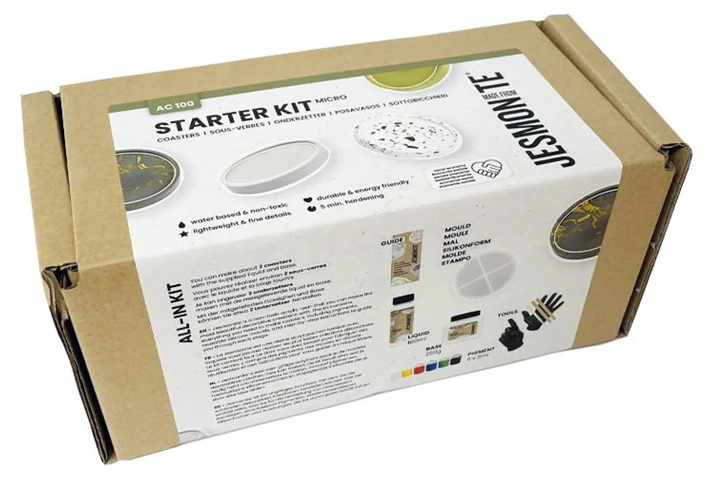 Kit DIY Sous-Verres Jesmonite Anti-Taches - Créez votre Déco Écologique