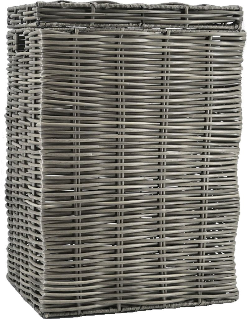 Wäschekorb Aufbewahrungskorb grau 59 cm
