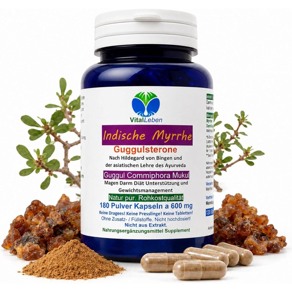 Guggul Indische Myrrhe Ayurveda Guggulsterone 180 Pulver Produktbild 