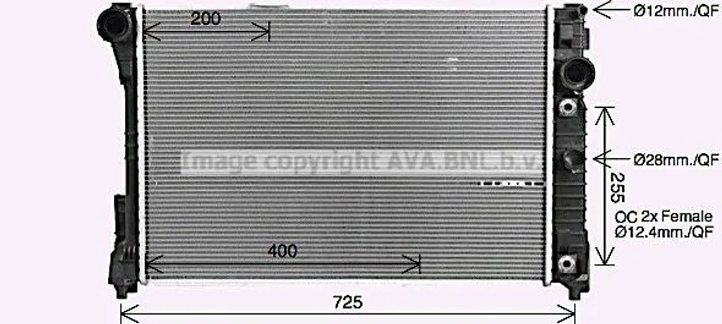 Radiateur AVA MS2729 : Stop surchauffe pour Mercedes Classe C E GLK