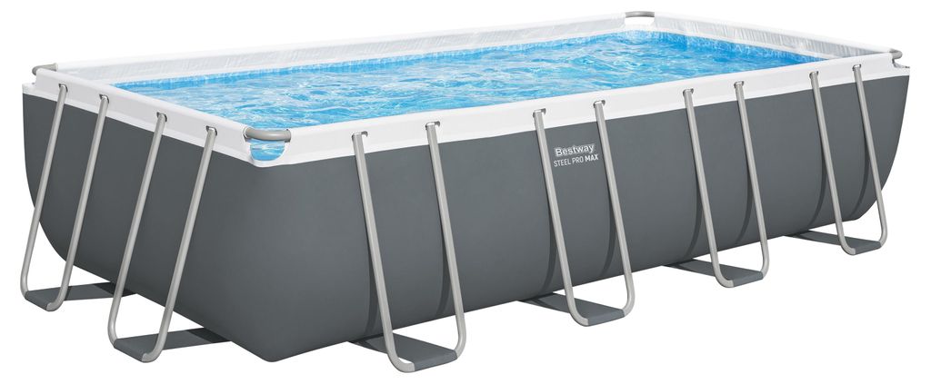 Steel Pro MAX Solo Pool ohne Zubehör 549 x 274 x 122 cm, grau, eckig