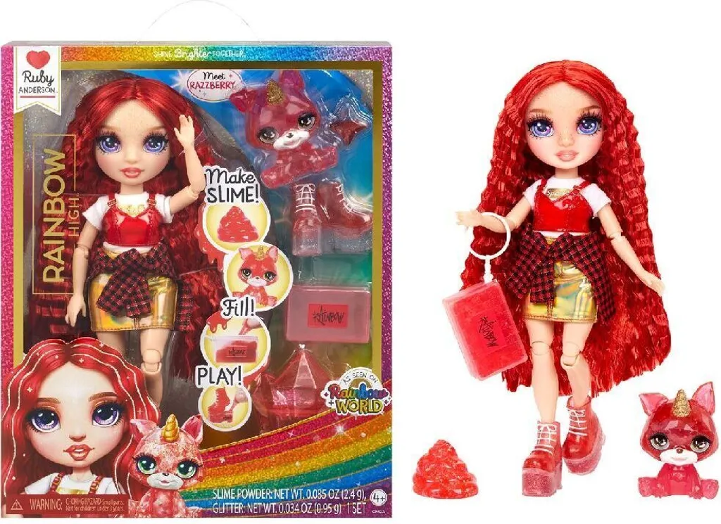 Jouet Créatif Rainbow High Ruby Anderson : Mode, Coiffure et Animal