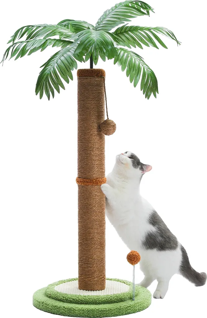 Arbre à chat interactif AMT0219BN en bois - Design haut et stable taille M
