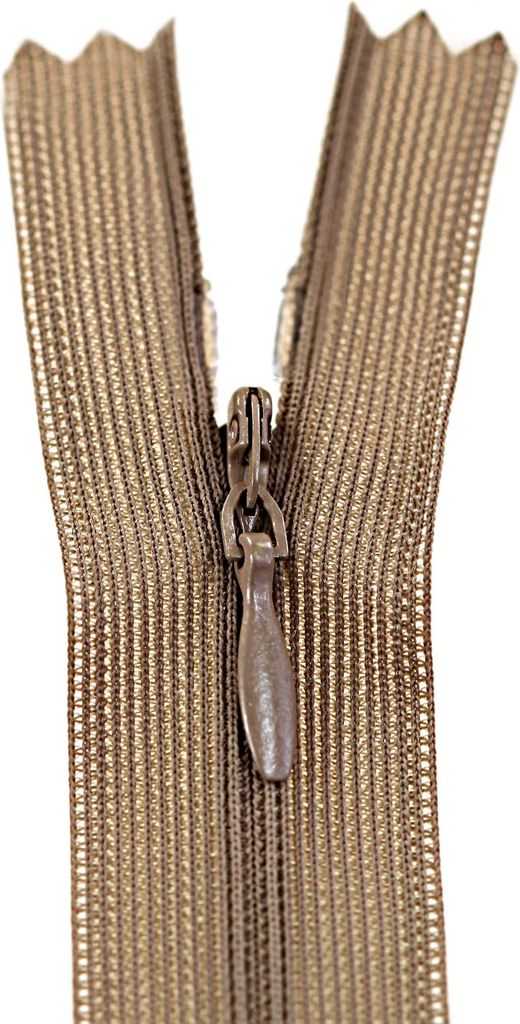 1 Reißverschluss spiral verdeckt, 16cm, unteilbar, unsichtbar, Farbe frei wählbar, Farbe:296 yellowish grey