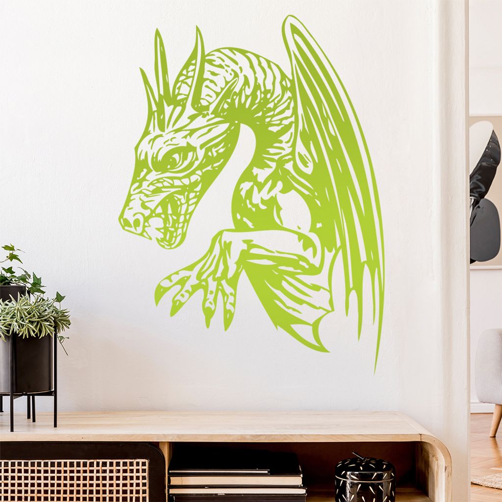 Drachen Klaue Wandtattoo in 6 Größen - Wandaufkleber Wall Sticker - Dekoration, Küche, Wohnzimmer, Schlafzimmer, Badezimmer