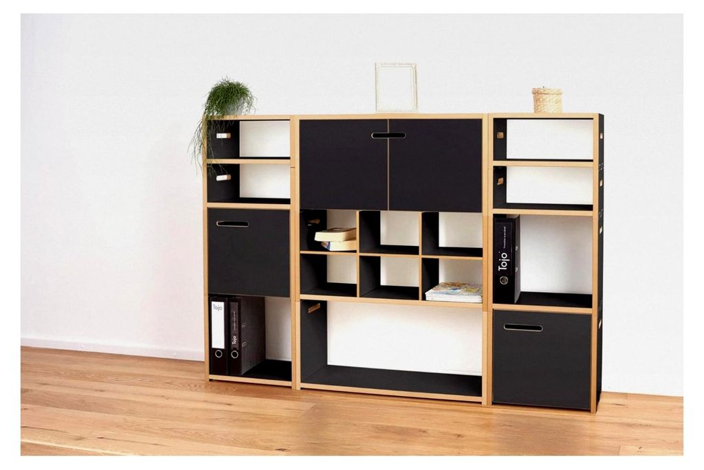 Hochstapler | modulares Regalsystem mit verschiedenen Modulen für Wandregal/Bücherregal/CD-Regal | MDF Regal (anthrazit, Anbaumodul)