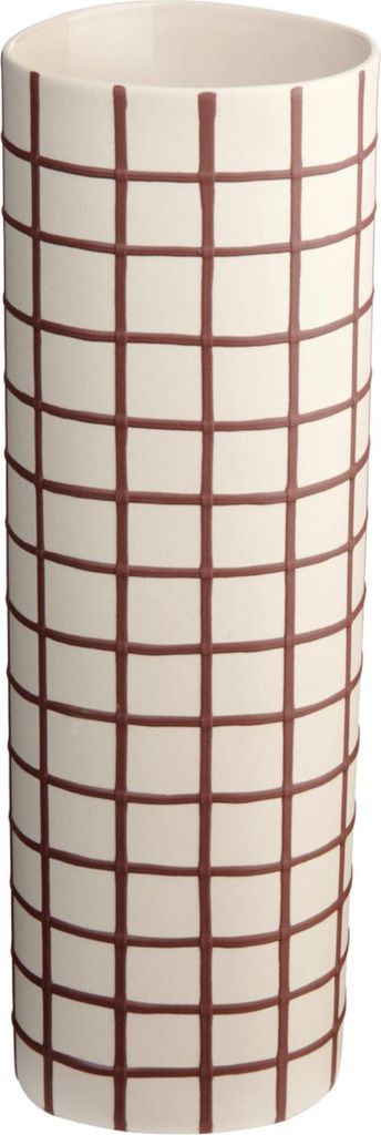 ASA lines and square Vase bordeaux squares 25cm