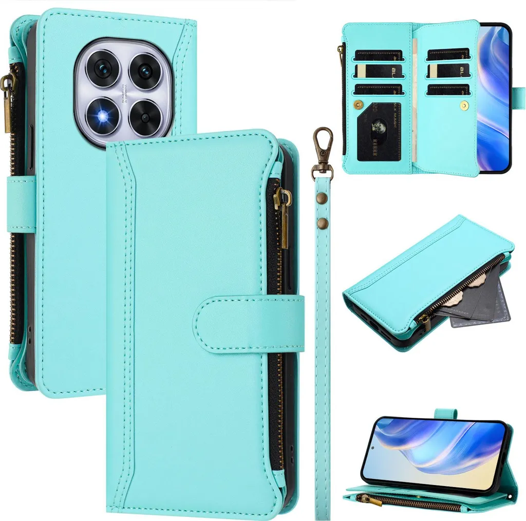 Protezione Doppio Strato Telefono Custodia Portafoglio In Pelle PU Per ZTE Nubia Music Z2353 - Chiusura Magnetica, Tasche Per Carte, Funzione Stand, Marrone Custodia Pelle PU Con Tasche