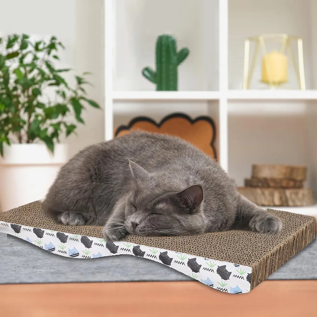 Griffoir chat endormi en pack de 2 - Fini les griffes sur le canapé