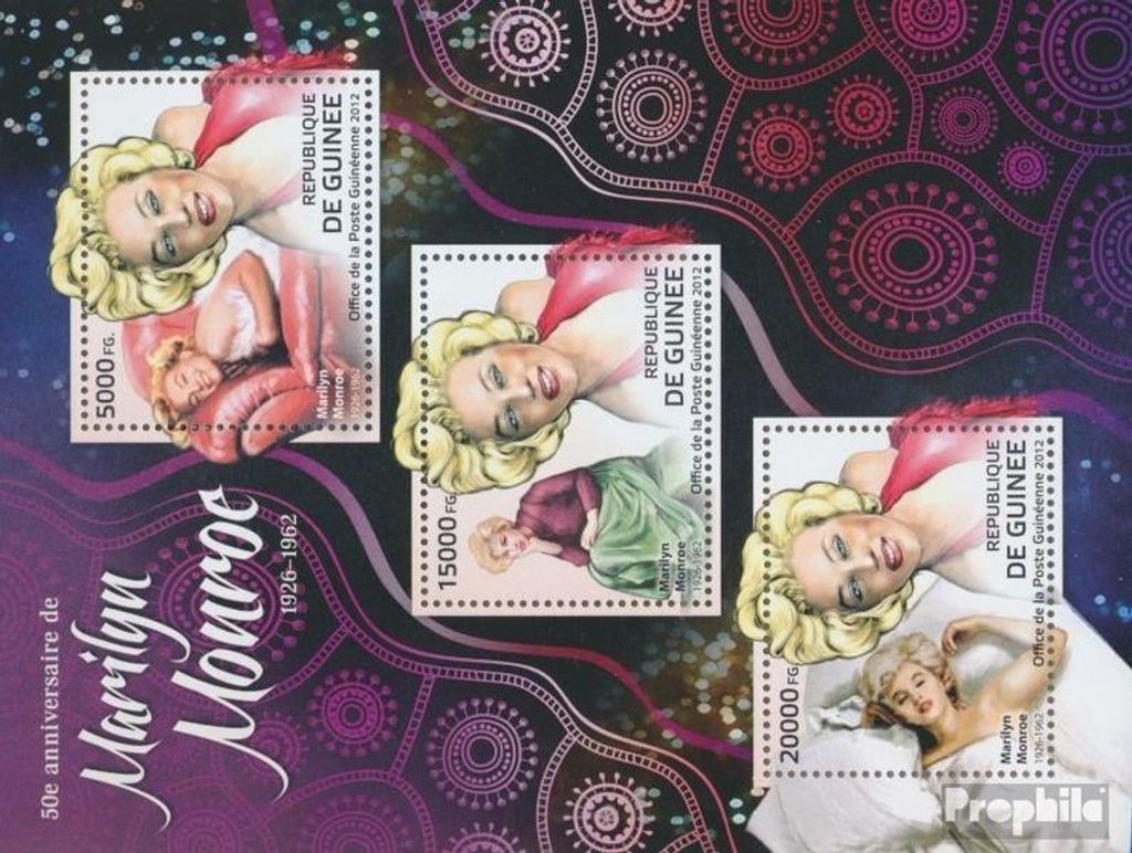 Briefmarken Guinea 2012 Mi 9240-9242 Kleinbogen (kompl. Produktbild 