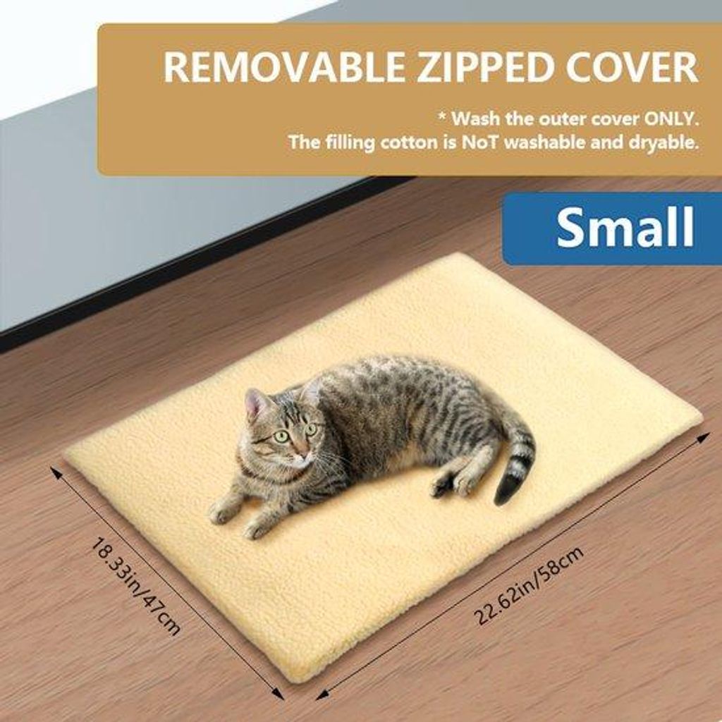 Automatische warmtebehoudende honden- und kattendekorative matte, wintermat, machinewasbar, zelfverwarmend, voor huisdieren