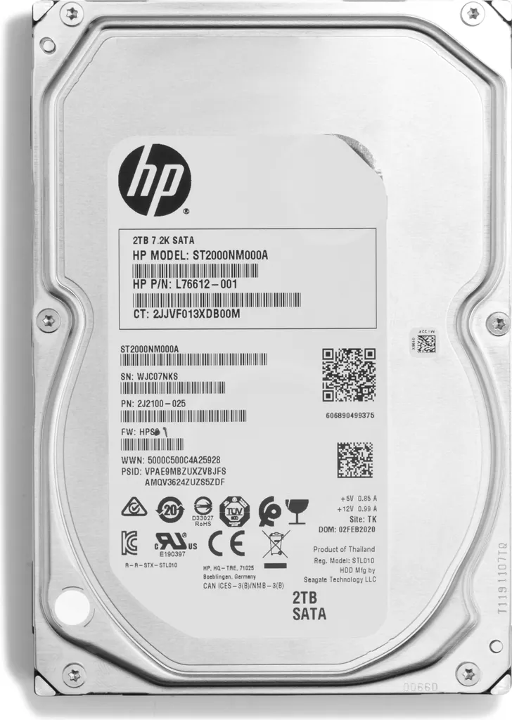 HPE Disque dur 2 To Interne 3.5" haute performance pour baie de serveur