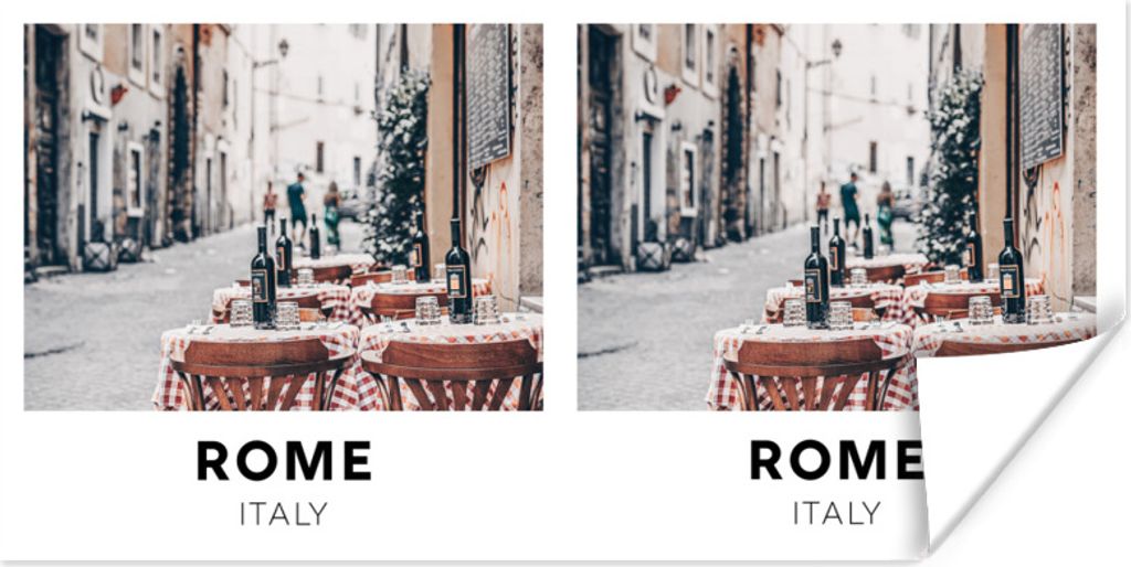 MuchoWow Poster Rom - Italien - Restaurant 80x40 cm - Wanddeko