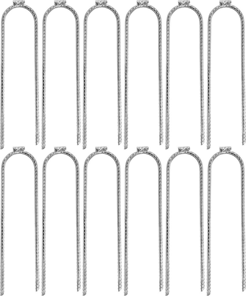 U-Profil Bodenanker 12 Stk. 30 cm verzinkter Stahl Zelthering U-Hering Camping Hering stabil sturmfest Erdnagel Erdanker für Zelt Bodenplane Vorze...