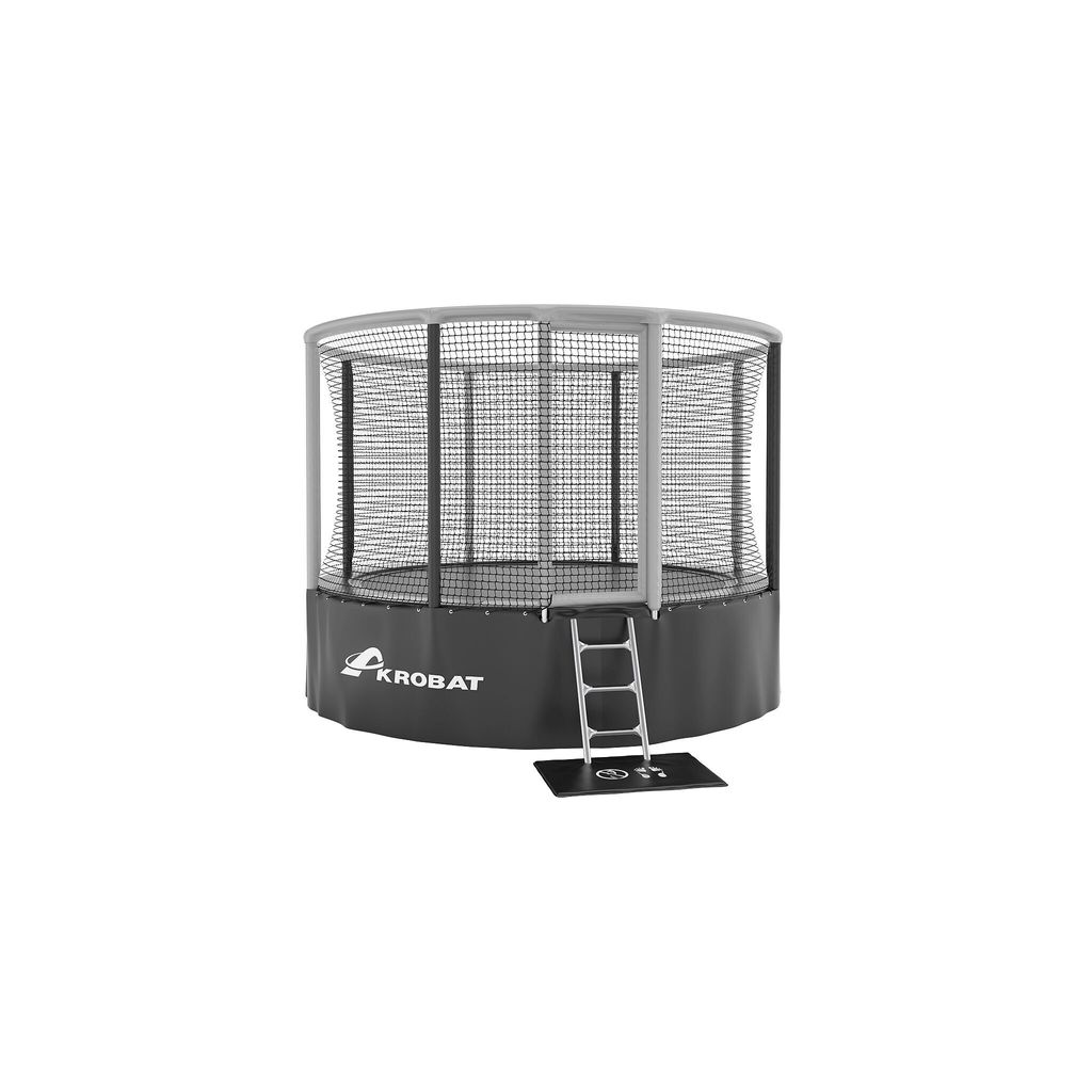 Akrobat Trampolin "Gallus", 360 cm, Grau-Schwarz