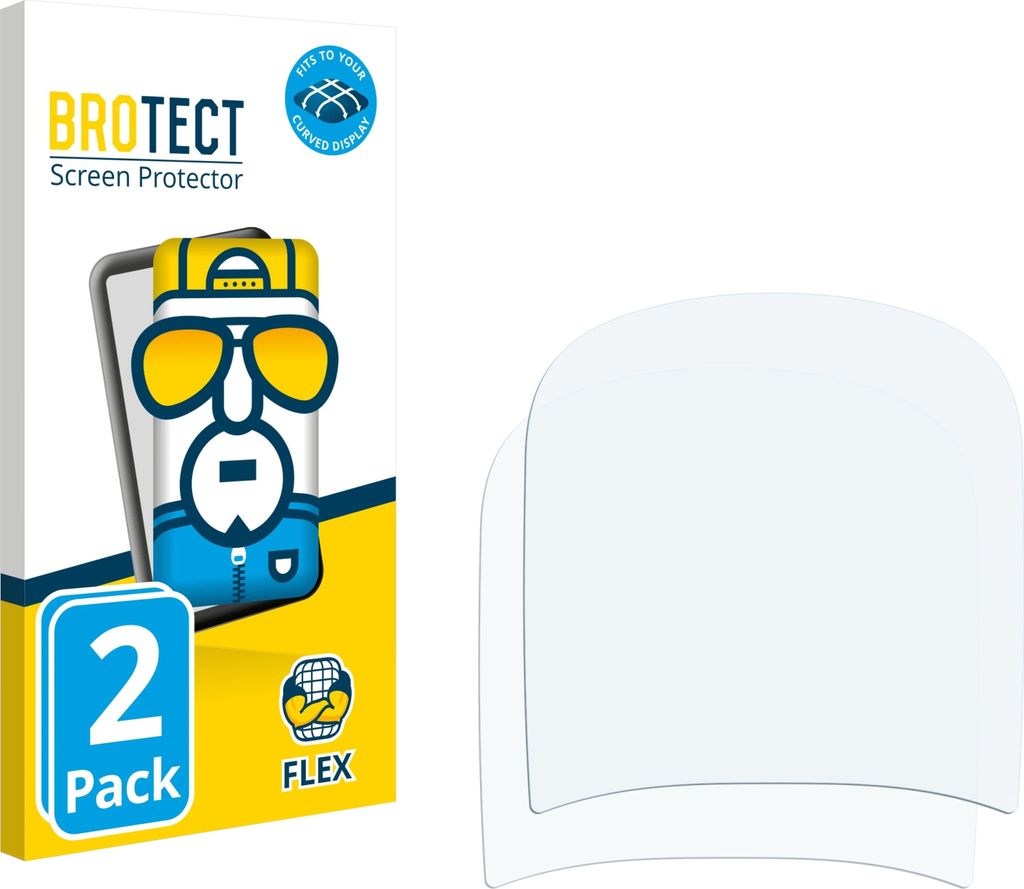 2x BROTECT Fullscreen Schutzfolie für Accu-Chek Aviva Expert Displayschutz Folie Fullcover Klar Transparent