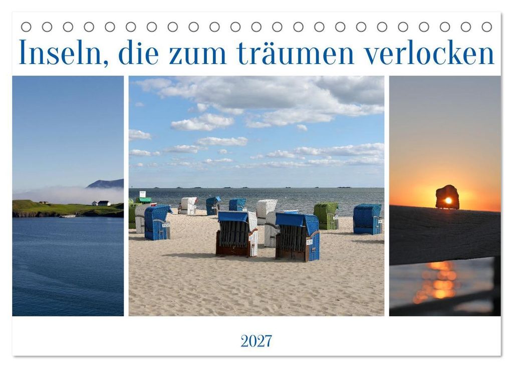 Inseln, die zum träumen verlocken (Tischkalender 2027 DIN A5 quer), CALVENDO Monatskalender