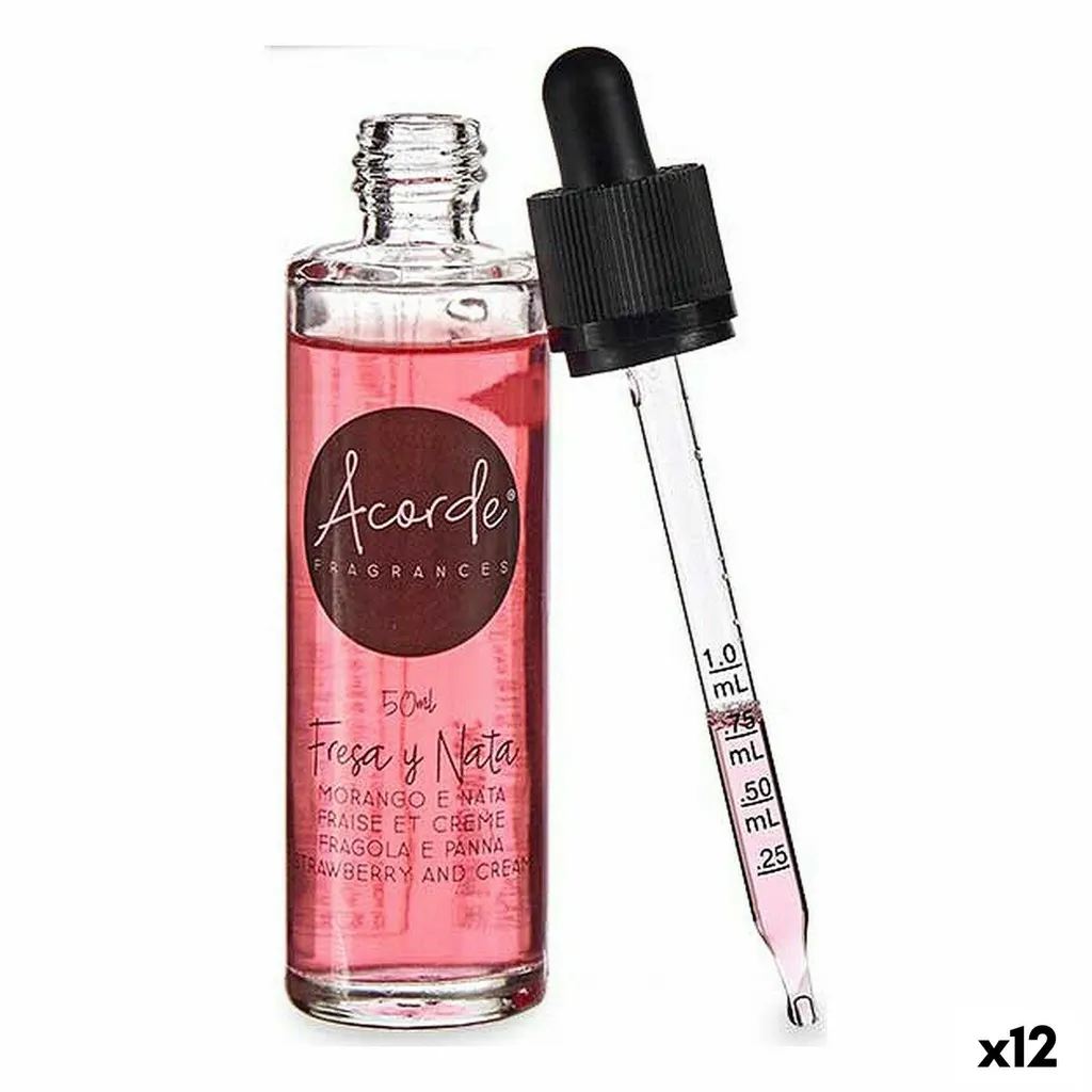 Parfum pour Brume et Humidificateur Fraise Crème Acorde 50ml - Set 12