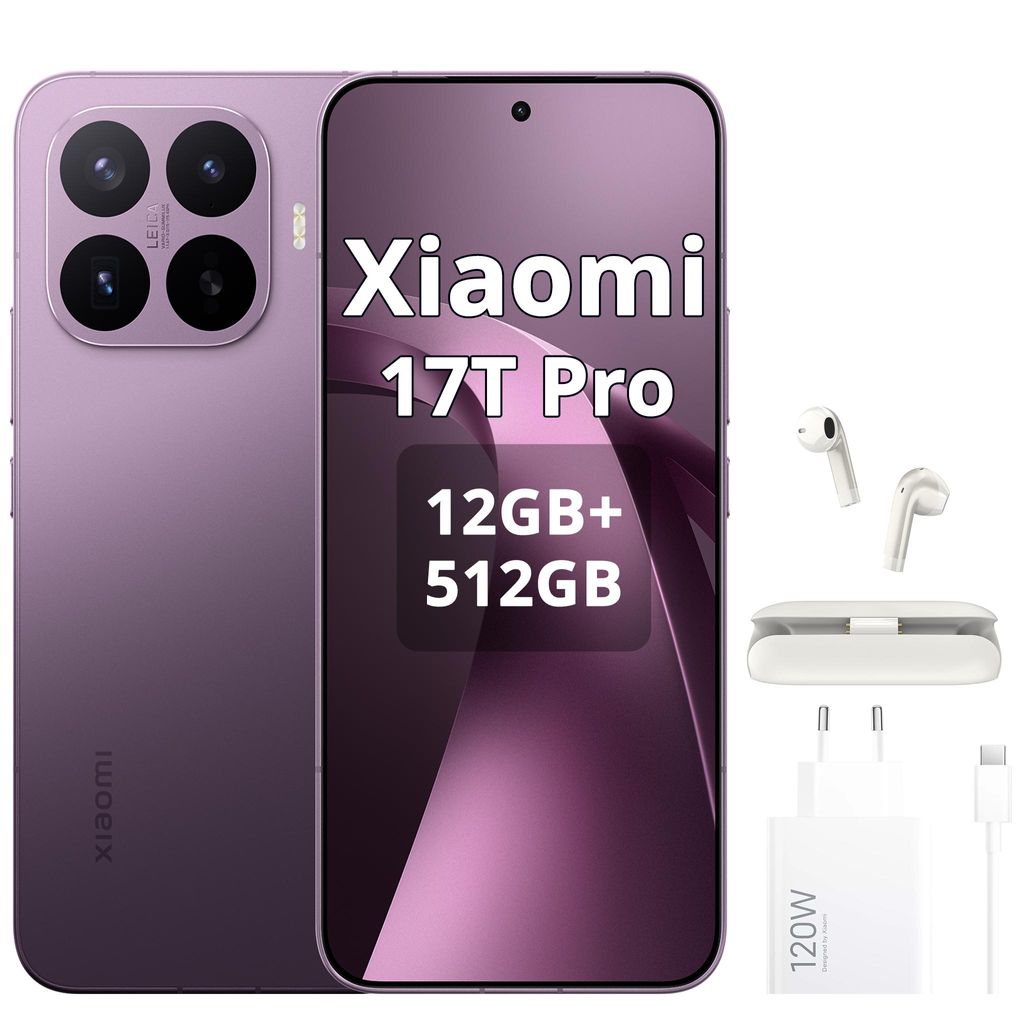 Xiaomi 17T Pro 5G, 12+512GB, colore viola intenso, sistema Immagine del prodotto  Immagine generata dall'IA