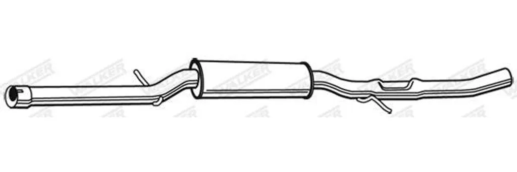 Silencieux Central Échappement Walker 23039 pour Golf IV Bora et Octavia