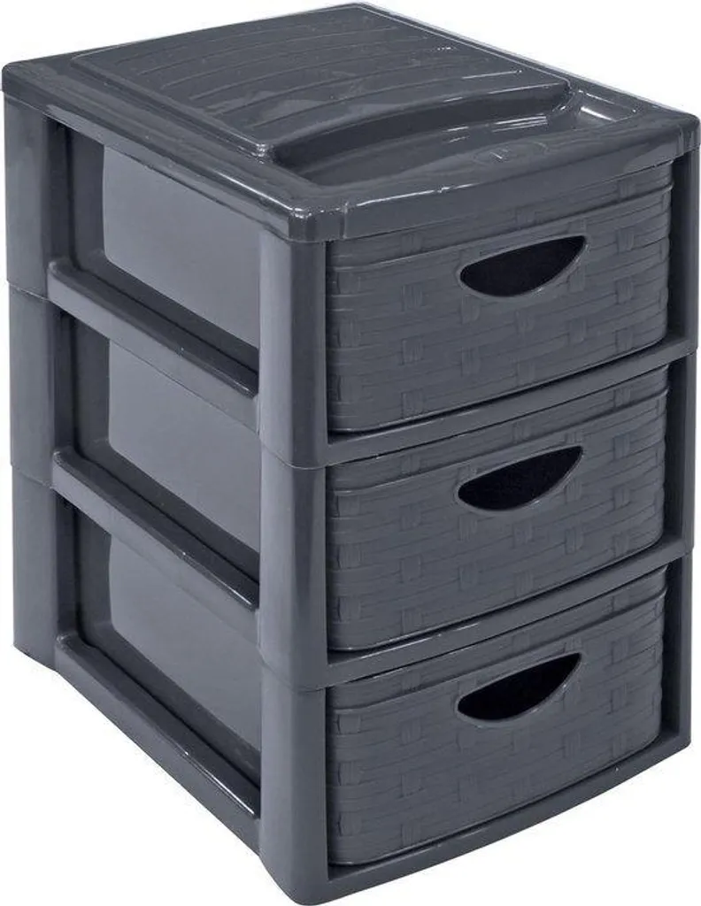 Tour de Rangement de Bureau A5 Anthracite 3 Tiroirs Empire Ratan Mini