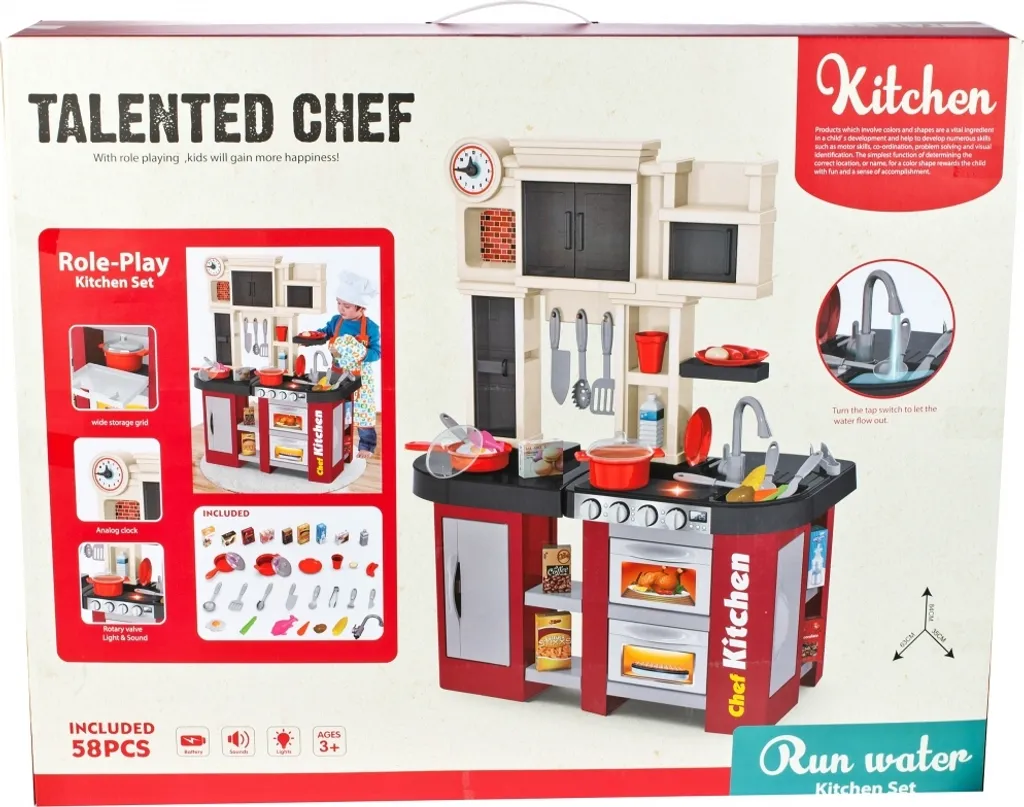 Cuisine enfant XXL interactive avec plaques de cuisson et évier intégré - 15