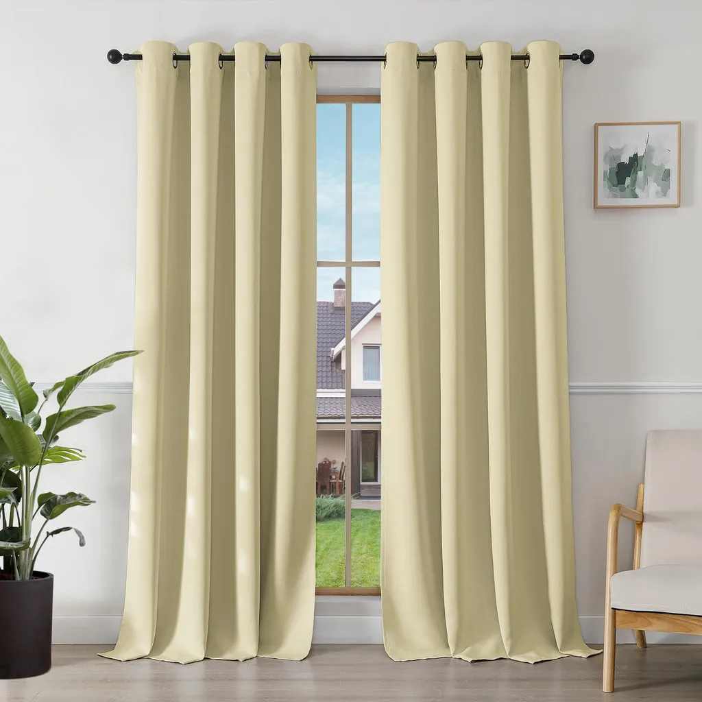 Tende Oscuranti Beige 245x140 cm: Più Privacy e Silenzio in Casa