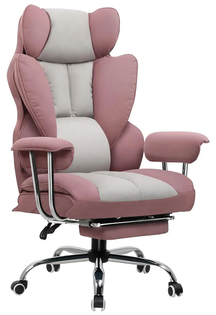 Fauteuil gaming rose pour streaming et bureau - Confort 150 kg