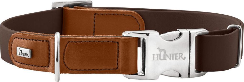 Hunter Halsband Wolmar Alu-Strong schokobraun/cognac