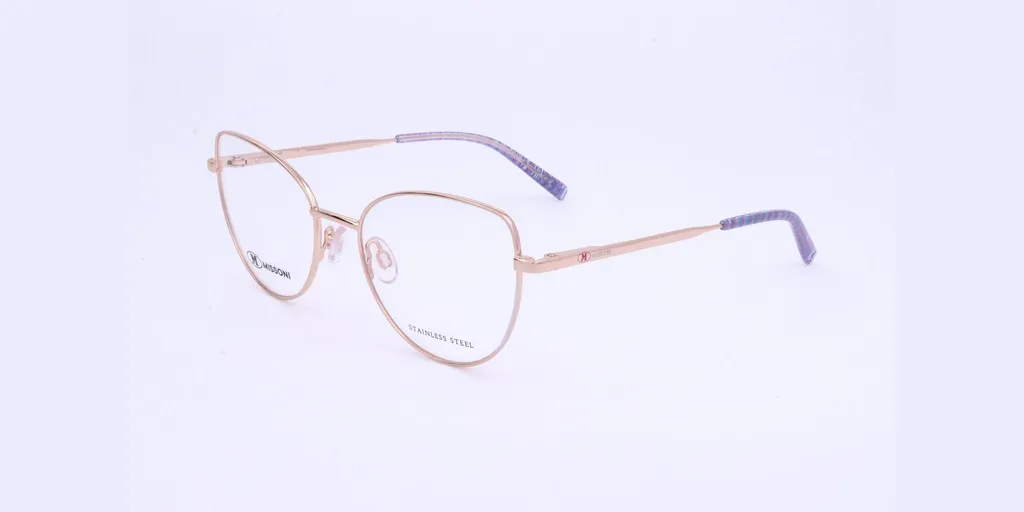 Lunettes de Vue Femme M Missoni MMI 0127 Confortables Lilas Or Cuivre