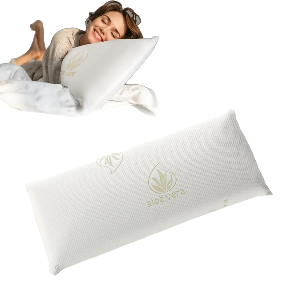 Oreiller Ergonomique 70x40 cm avec Enveloppe Aloe Vera - Pack de 6