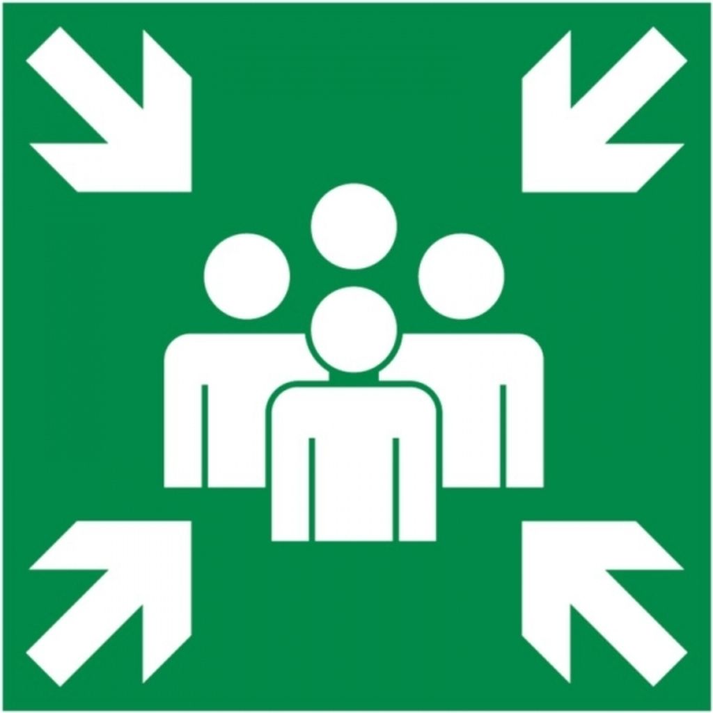 Schild Sammelstelle Sammelplatz Kunststoffplatte  20x20cm Produktbild 