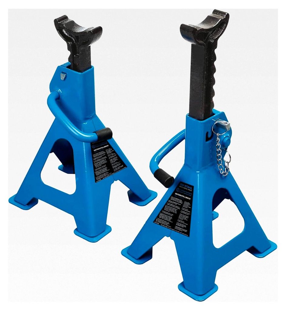 Unterstellbock, 2 t, 1 Paar, 2 Stück, höhenverstellbar, Kfz Bock, Reifen Stützbock, Arbeitsböcke Metall, Set