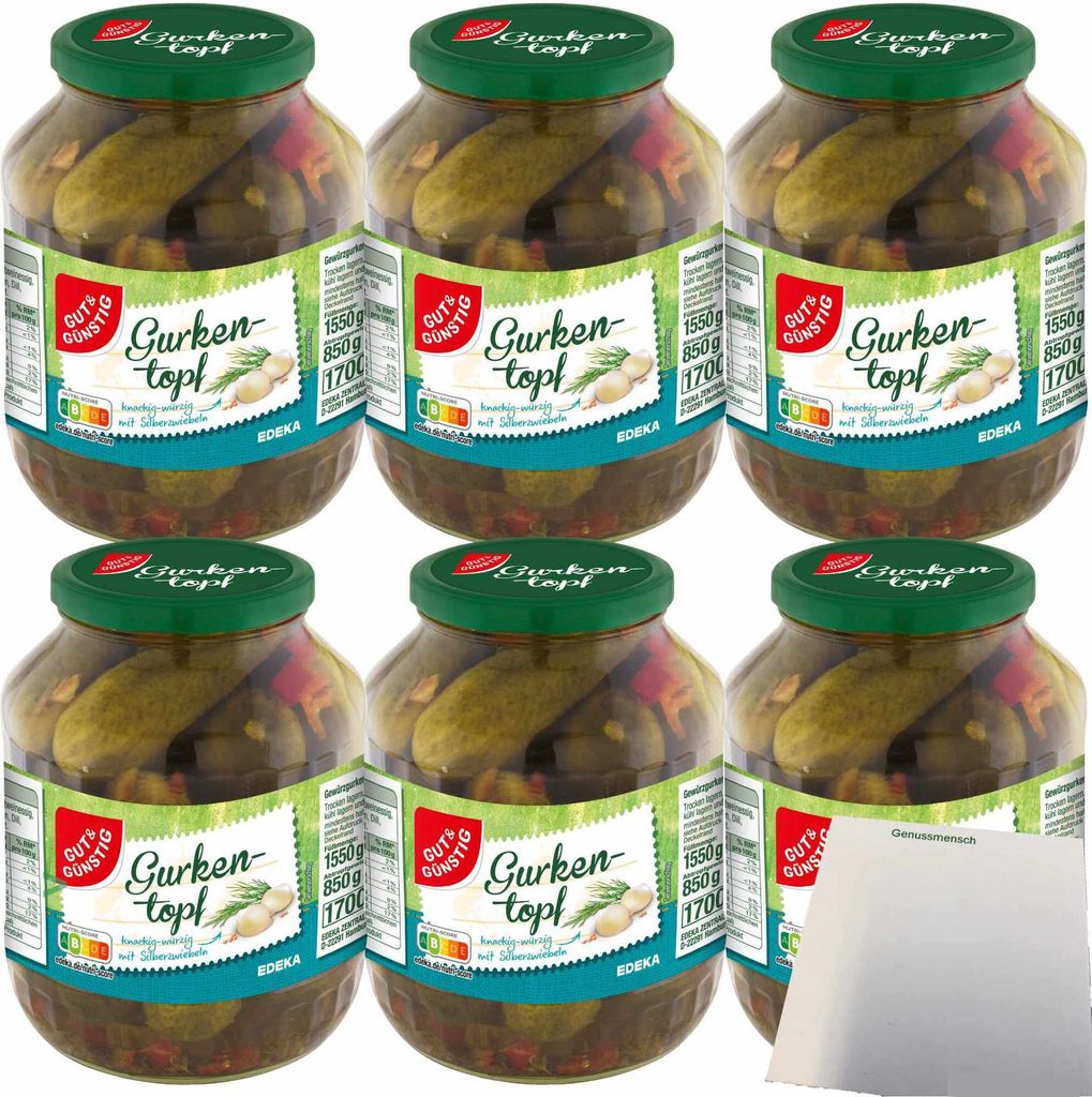 Gut & Günstig Gurkentopf knackig-würzig mit Silberzwiebel Produktbild 
