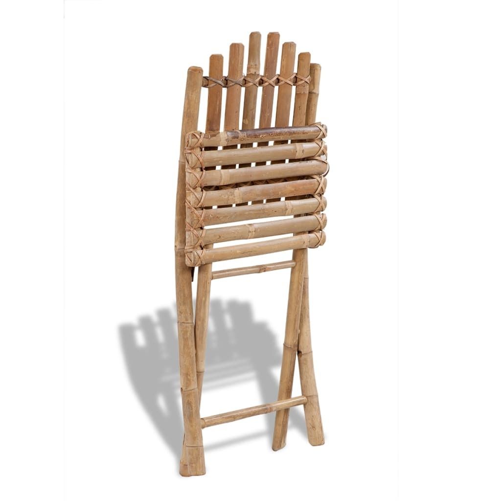 vidaXL Chaises de jardin en bambou 4 pcs. Image du produit 
