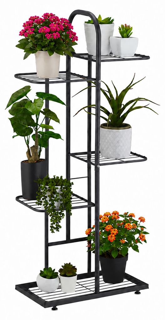 Relaxdays Pflanzenständer, 5 Ablagen, Pflanzentreppe Blumen Produktbild 